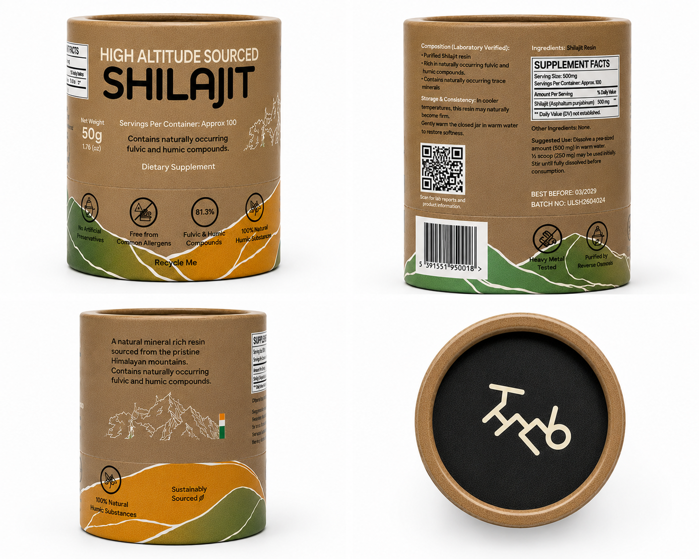 iDUNNlife High Altitude Sourced Shilajit (Sourced from Himalayan Regions) – 50g