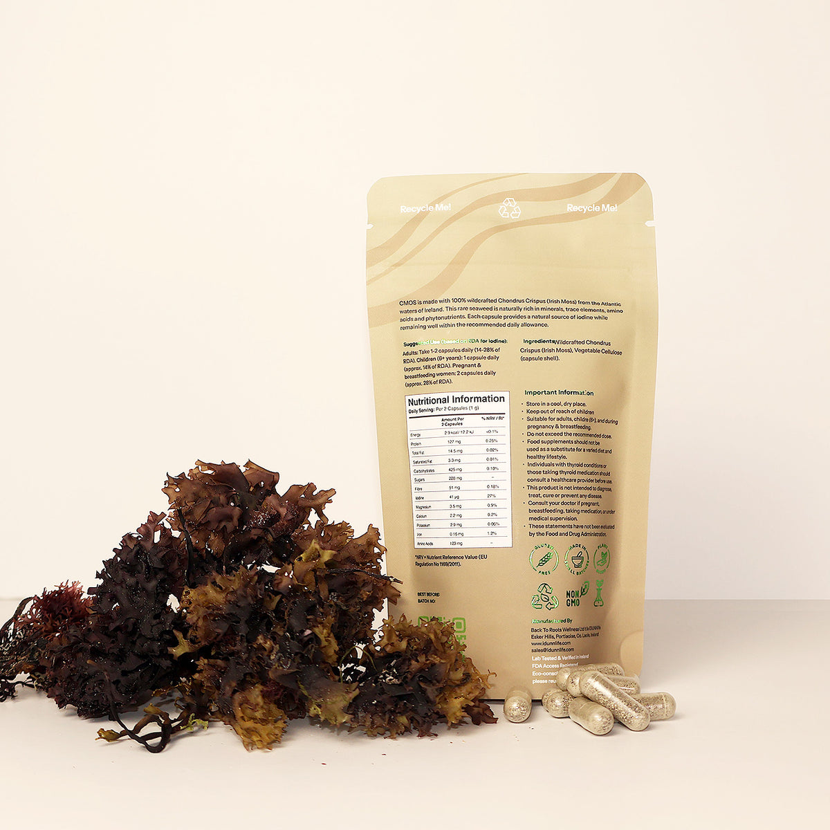 Authentic Irish Sea Moss Capsules | Batch Tested | iDUNNlife Ireland